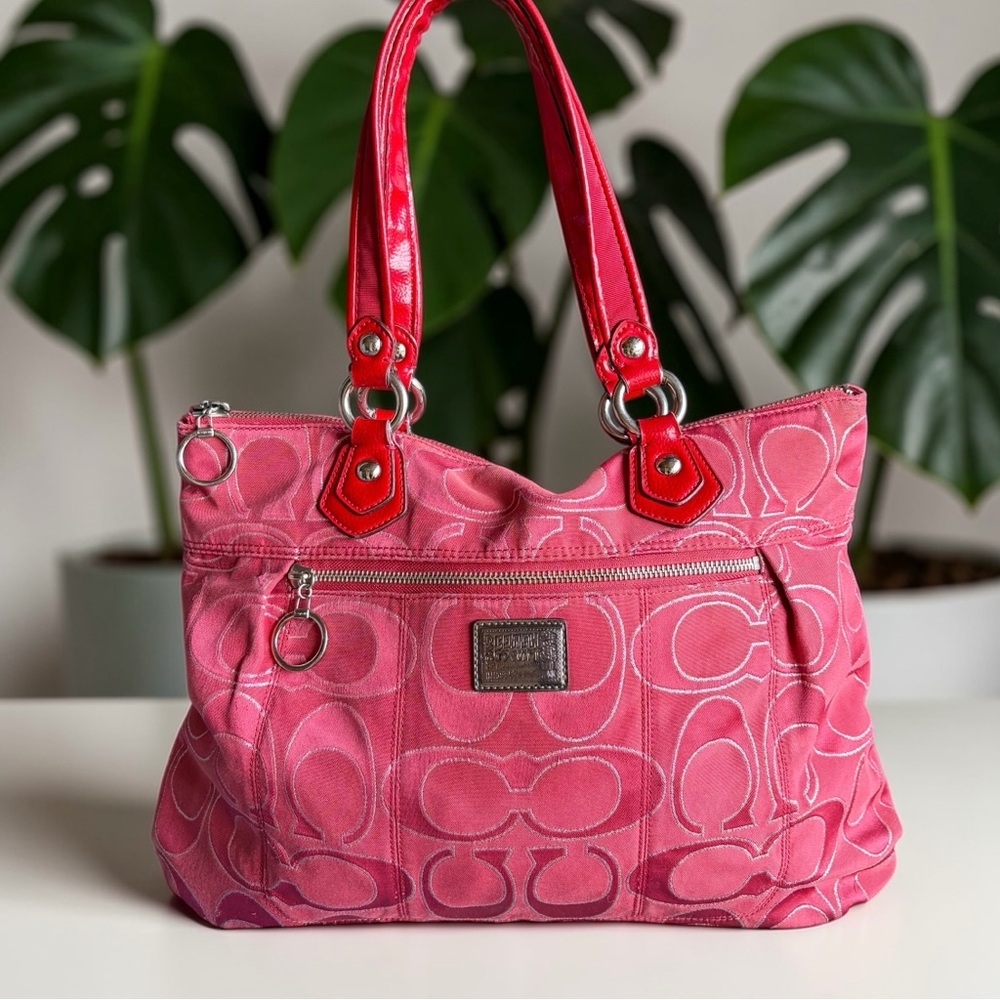 Y2K Coach Poppy Signature Glam Tote